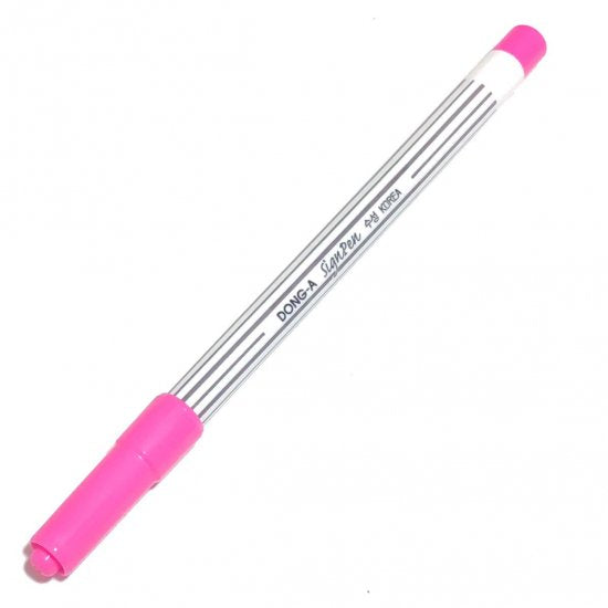 DONG-A sign pen ストライプ ピンク