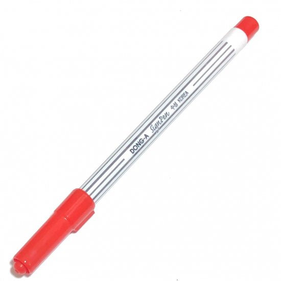 DONG-A sign pen ストライプ 赤