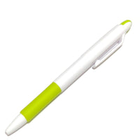 ジムノック0.7 油性ボールペン 白軸 インク色黒 グリップ色黄緑