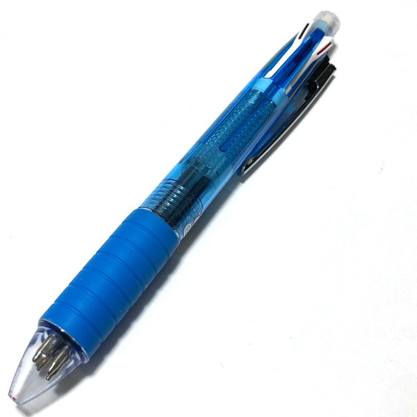 BAZIC 油性ボールペン 4+1 水色